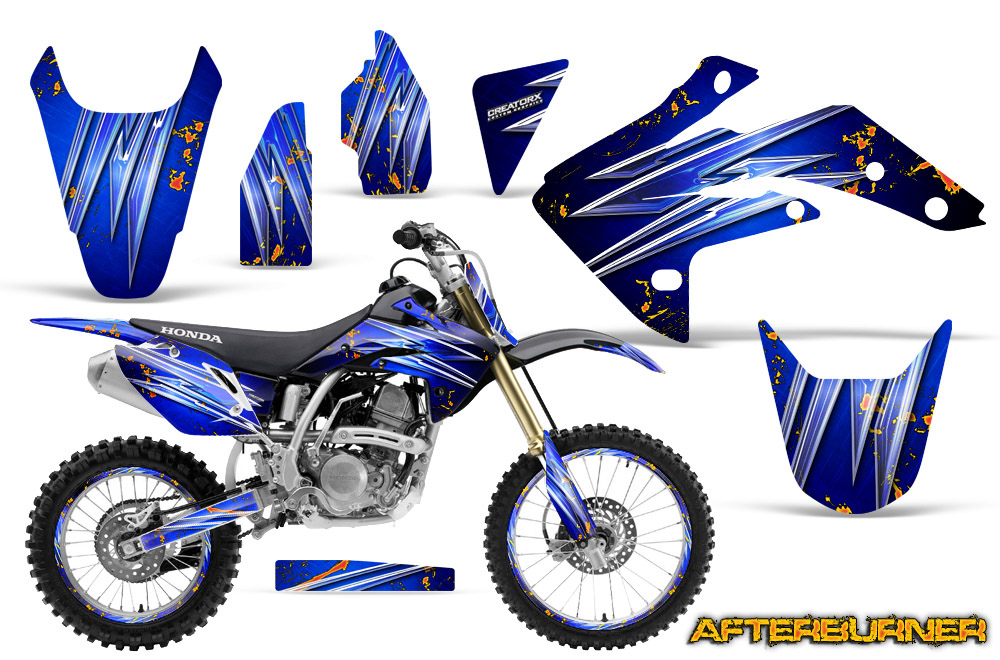 Honda CRF150R 07-10 Graphics Kit Afterburner Blue NP Rims